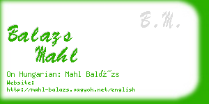 balazs mahl business card